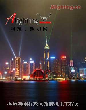 香港维多利亚港夜景照明工程