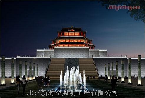清渭楼——咸阳渭河两岸景观带夜景照明工程