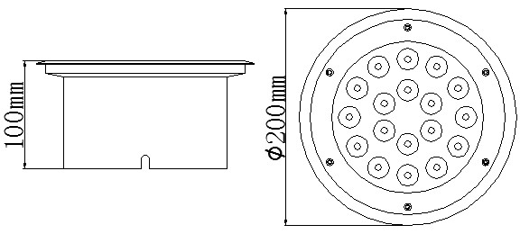 18wled地埋灯直径200mm亮点灯饰lddm20018