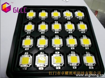 江门厂家 供应晶元LED灯珠 10W 正白 卓耀照明