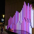 索尼大厦感应水晶音乐雕塑户外照明设计