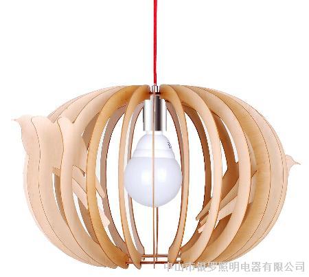 贝司达创意环保现代简约木艺吊灯-鸟笼吊灯