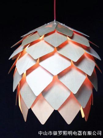 贝司达照明 创意家居 时尚原创木艺吊灯-松果吊灯