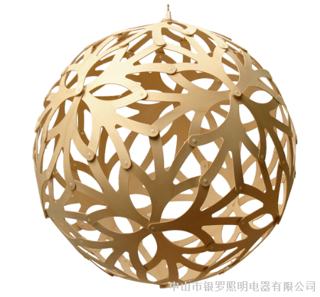 <贝司达照明>供应高档出口木艺吊灯木质餐吊圆球吊灯-雪花吊灯