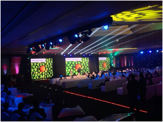 Google之夜现场，艾比森LED舞台租赁大屏幕（A5）