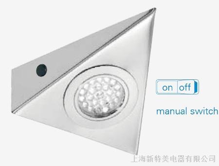 STAINLESS STEEL TRIANGLE LIGHT WITH MANUAL SWITCH