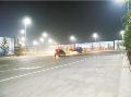 西安国际港务区半导体照明路段夜景