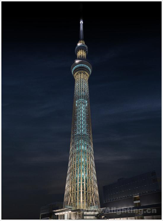东京晴空塔建筑照明设计
