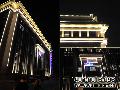 空军游泳馆夜景照明亮化工程