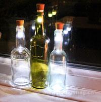 可充电瓶灯把空瓶子变成实用台灯