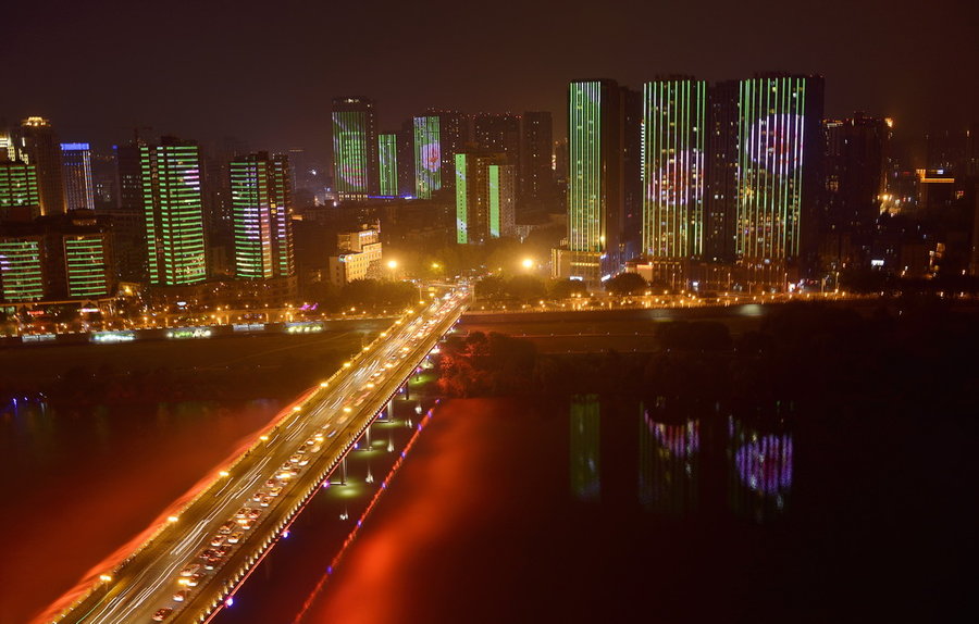 led灯光----绵阳夜景-天奇灯光设计