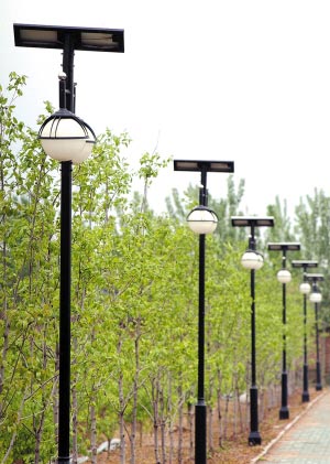 天津果品基地采用太阳能节能灯照明