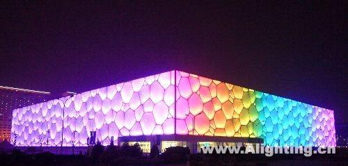 水立方外墙LED照明开幕后将展示更精彩图案