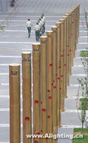 笛子型景观灯柱亮相北京街头(图)