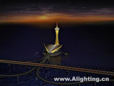 杭州湾跨海大桥海中平台灯光设计(组图)