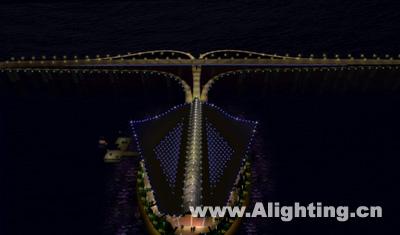 杭州湾跨海大桥海中平台灯光设计(组图)