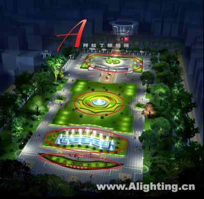 宁波宁海县潘天寿广场夜景照明设计(图)