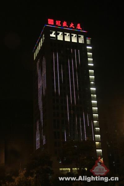 杭州冠盛大厦LED灯光景观设计(组图)