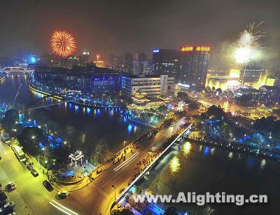 京杭大运河在杭首演灯光盛宴