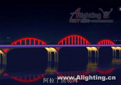 福建省福州湾边大桥夜景照明设计(组图)