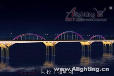 福建省福州湾边大桥夜景照明设计(组图)
