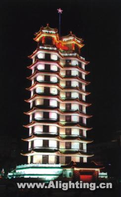 郑州二七纪念塔夜景照明工程(组图)
