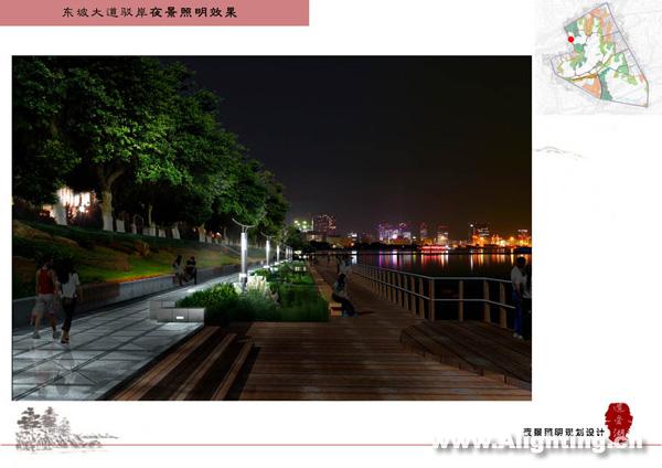 湖北黄州遗爱湖夜景照明规划设计(组图)