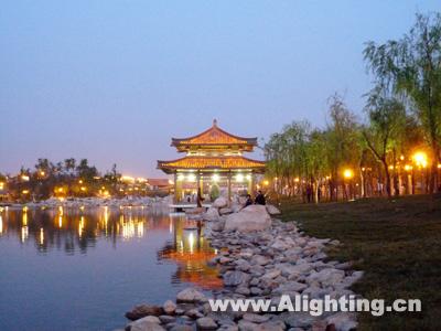 西安曲江池遗址公园夜景照明设计(组图)