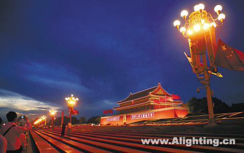 北京8处国庆夜景试灯