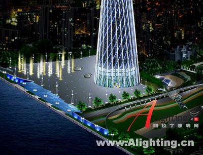 广州新电视塔夜景照明设计方案(组图)