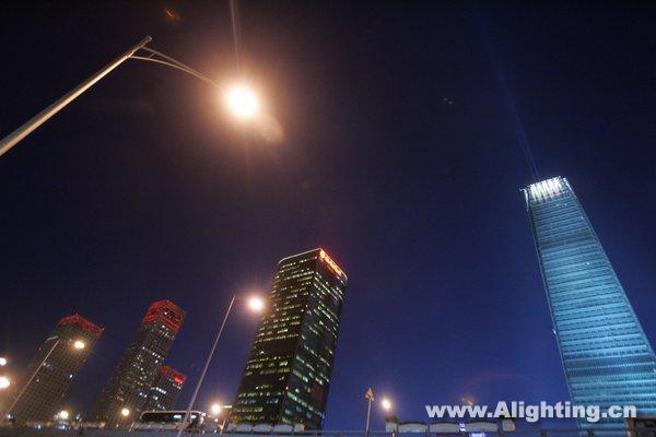 北京CBD国庆全景绚美照明预亮(组图)