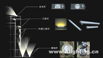 浙江宁海县宁海中学夜景照明设计(组图)