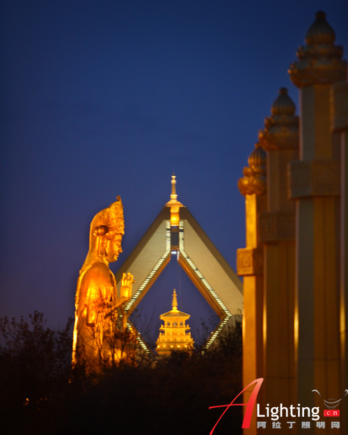 陕西法门寺合十舍利塔夜景照明设计详解