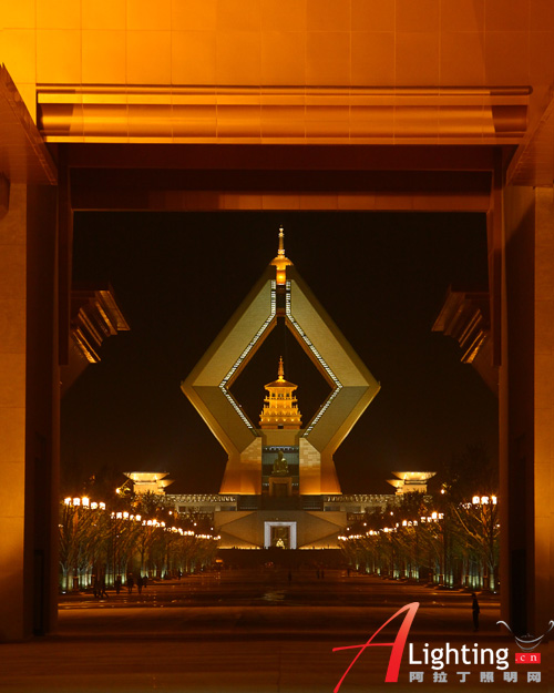 陕西法门寺合十舍利塔夜景照明设计详解