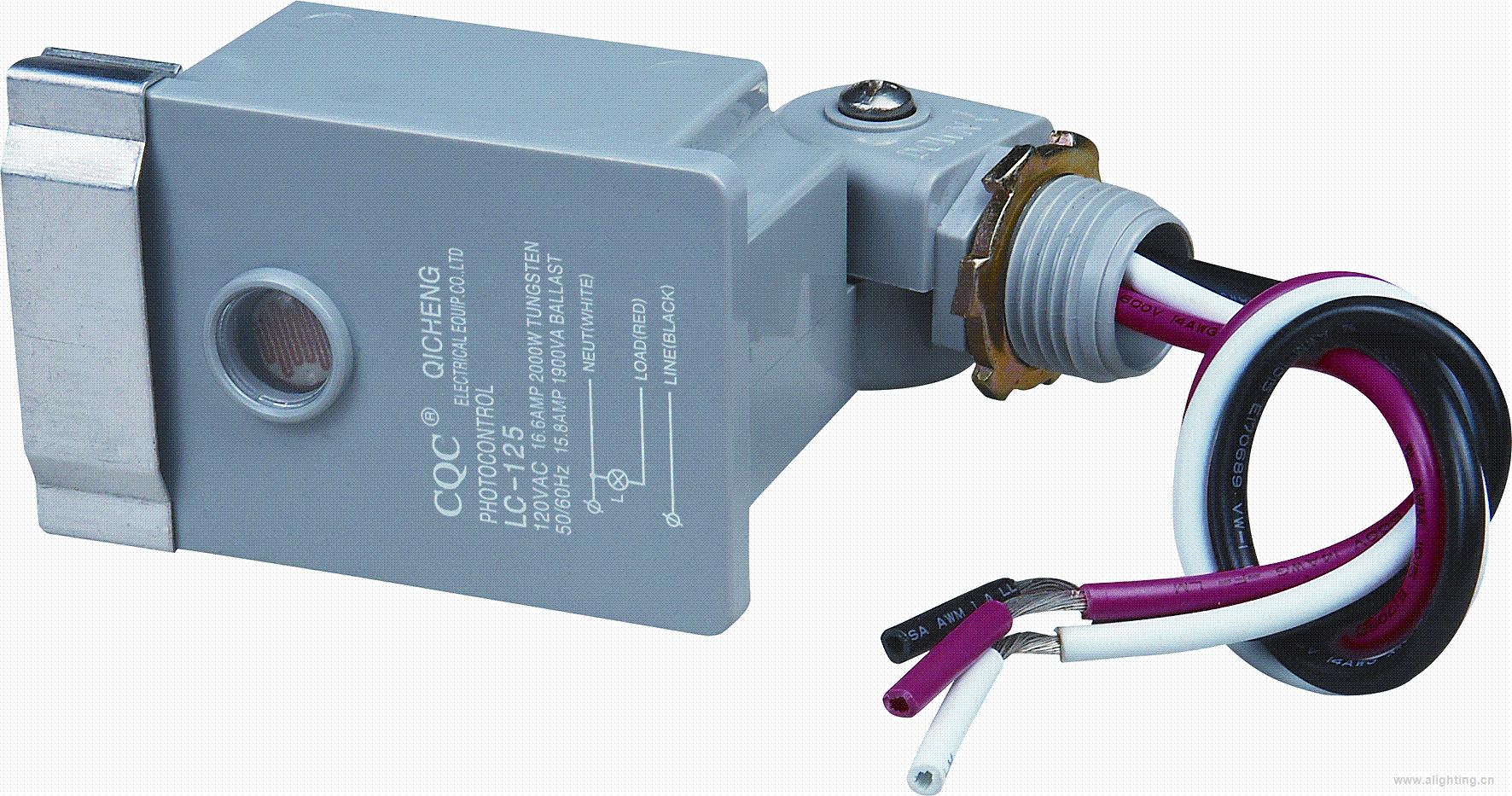 125 光控器 ul认证 接线型 热动式全角度旋转路灯光控开关 光感控制器