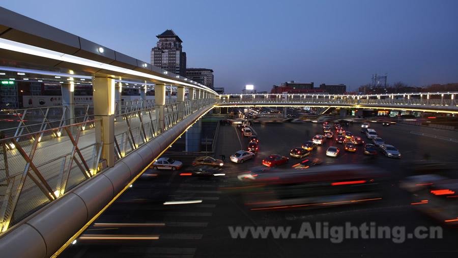 北京中关村一号天桥夜景照明