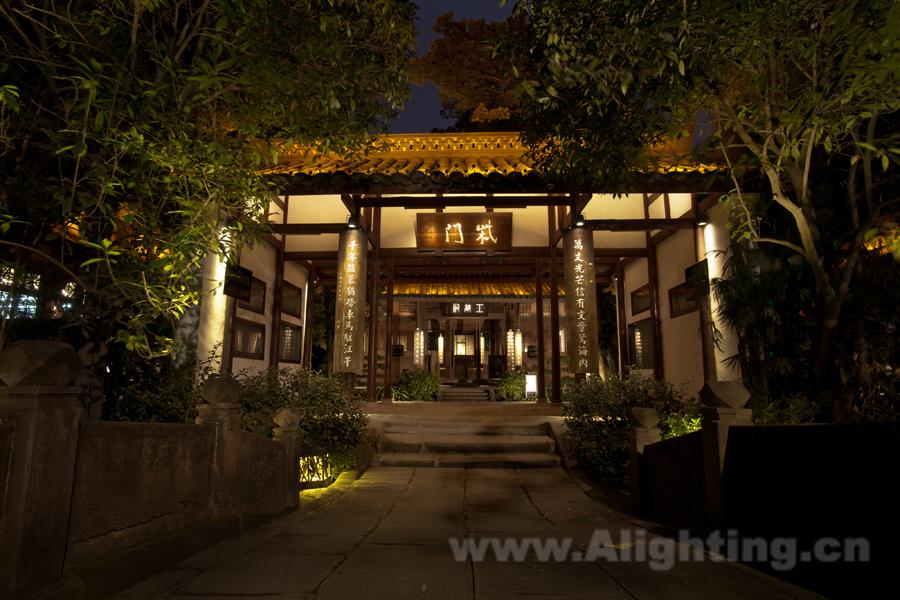 成都杜甫草堂博物馆夜景照明图集