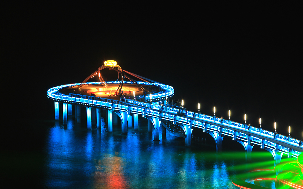 天马栈桥风景图片